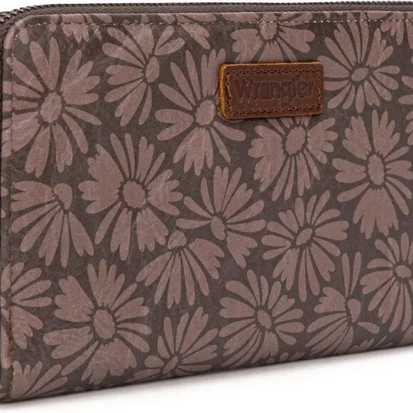 Wallet Women Coffee Daisy Wallets, Card Cases & Money Organizers Large Capacity